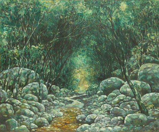李宁的作品“林间溪水”